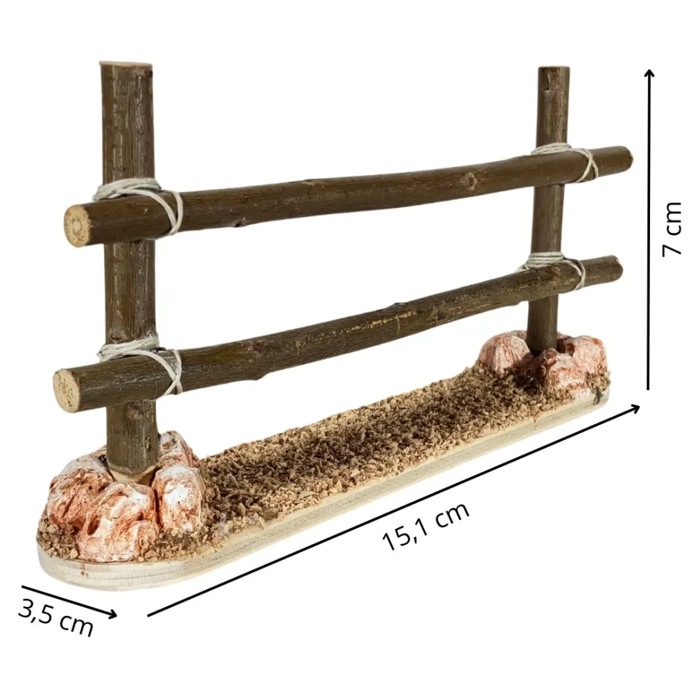 Rustic Wooden Fence for 10–12 cm Nativity Figures