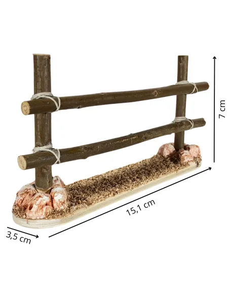 Staccionata grezza in legno per statue da 10-12 cm
