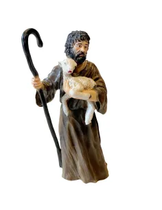 Pastore in resina con agnello serie 20 cm