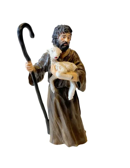 Pastore in resina con agnello serie 20 cm
