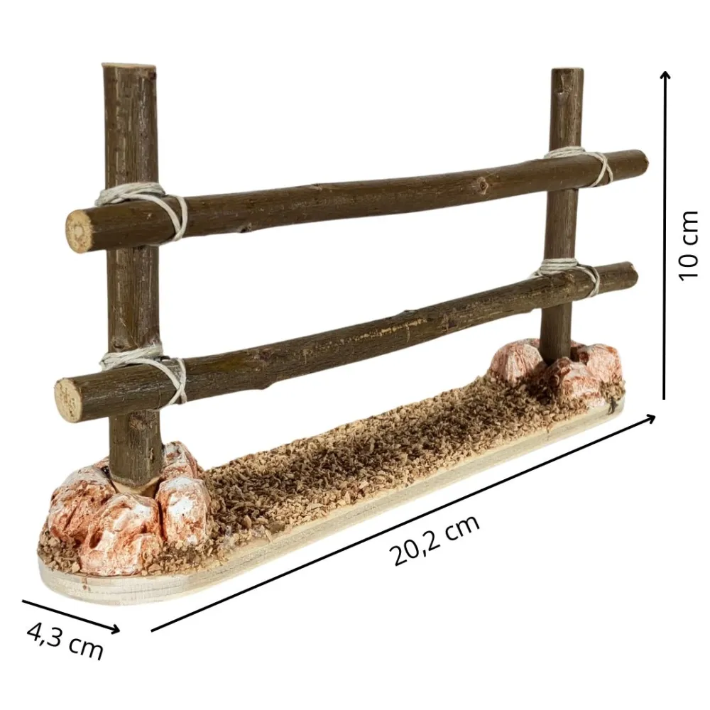 Rustic Wooden Fence for 20 cm Nativity Figures