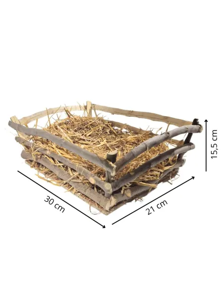 Wooden cradle for Baby Jesus figure measuring 20–22 cm