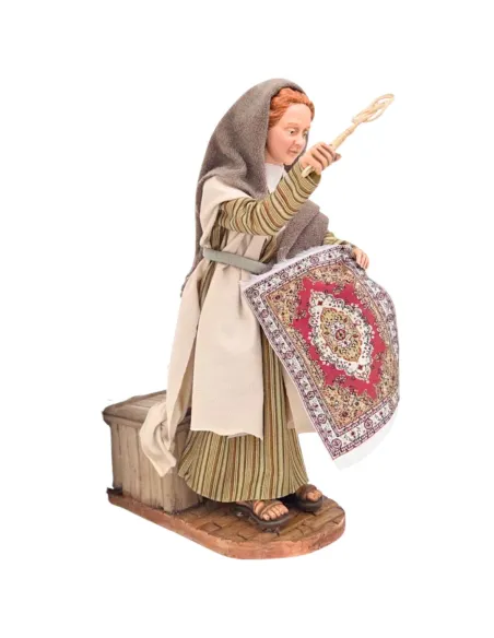 Animated Palestinian Woman Beating a Rug - 30 cm