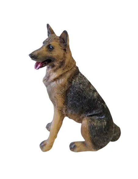Pastore tedesco seduto in resina per statue da 30 cm