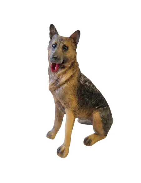 Pastore tedesco seduto in resina per statue da 30 cm