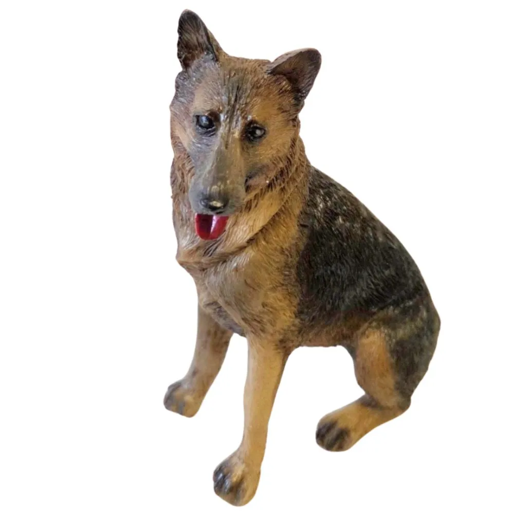 Pastore tedesco seduto in resina per statue da 30 cm