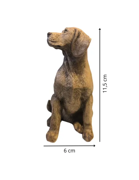 Cane in resina seduto per statue da 30 cm