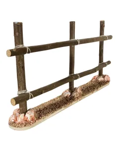 Staccionata grezza in legno per statue da 30 cm