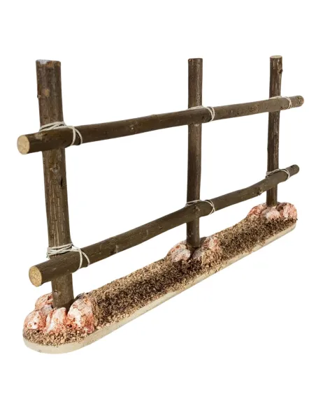 Staccionata grezza in legno per statue da 30 cm