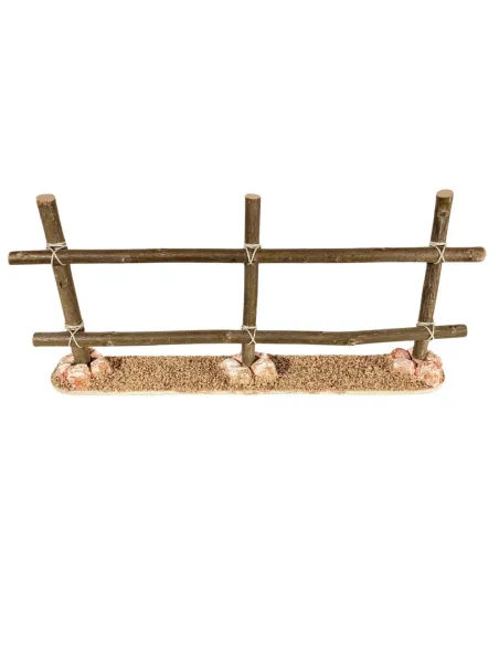 Staccionata grezza in legno per statue da 30 cm