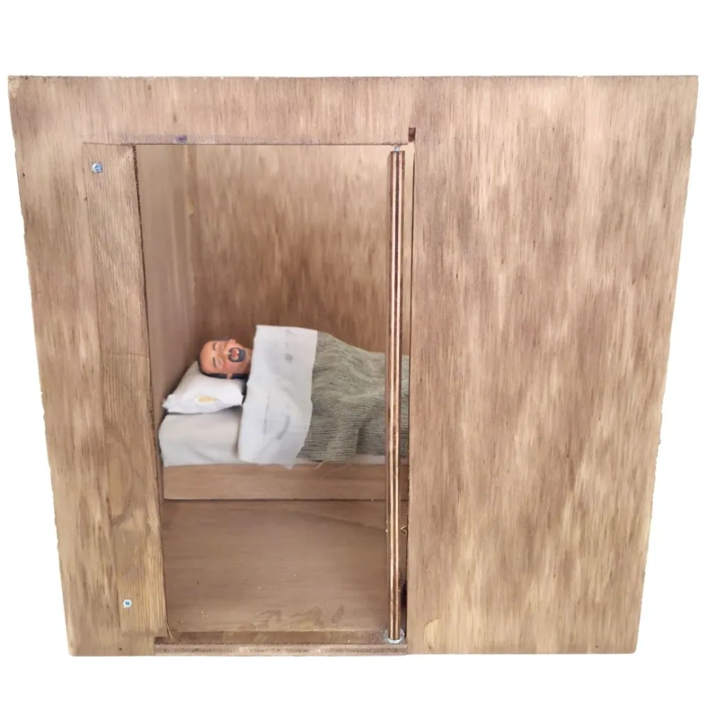 Animated Sleepless Man Scene Box - 30 cm