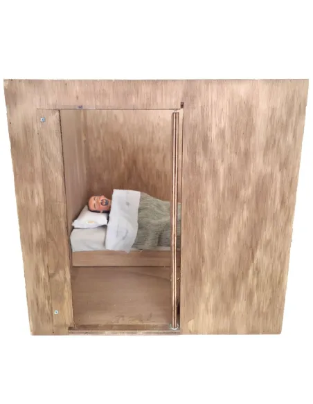 Animated Sleepless Man Scene Box - 30 cm