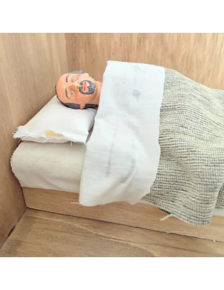 Animated Sleepless Man Scene Box - 30 cm