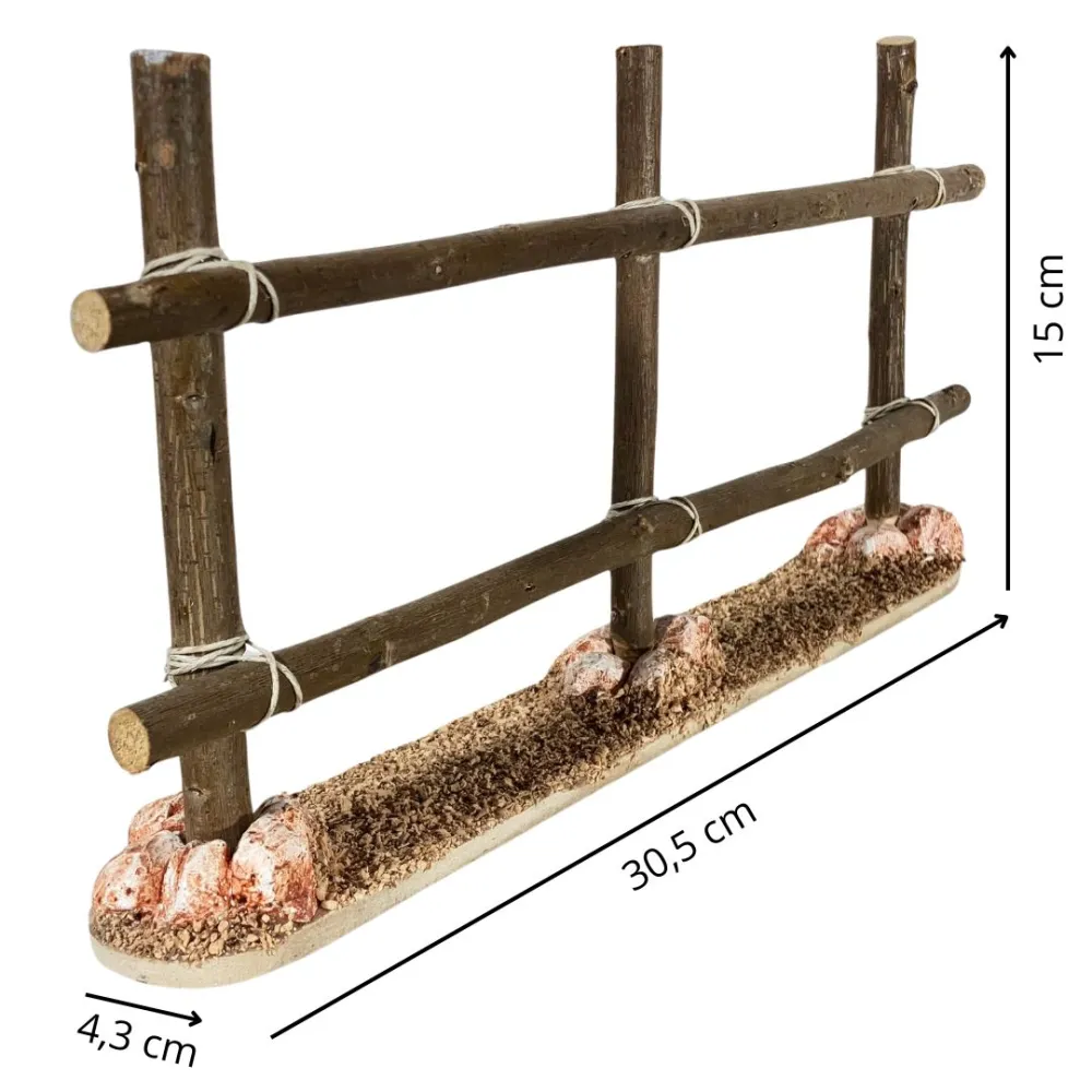 Rustic Wooden Fence for 30 cm Nativity Figures