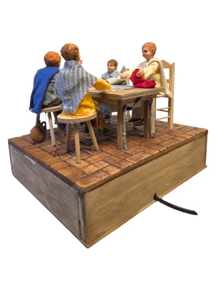 Animated Children Playing Tombola with Sound for 30 cm Nativity Figures