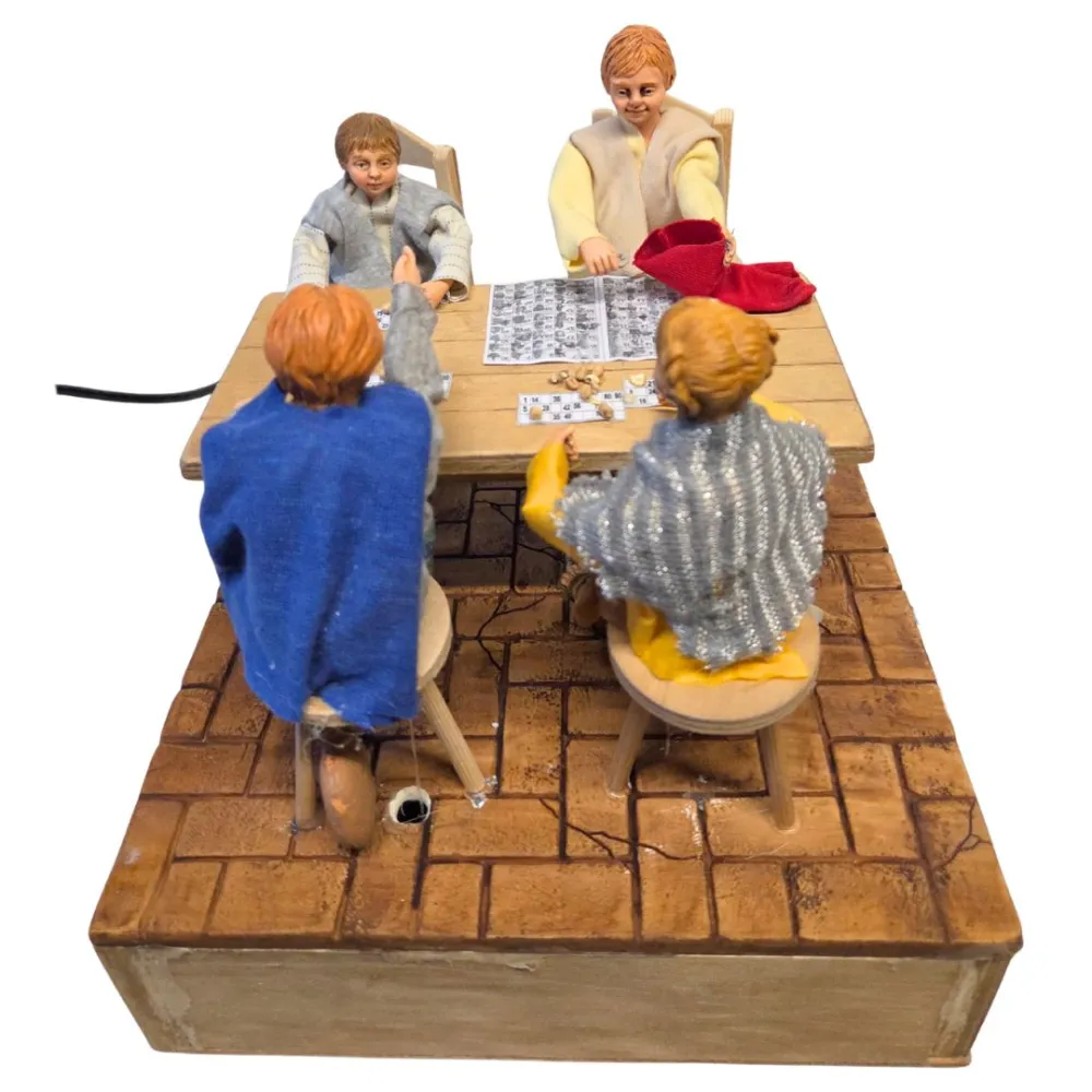 Animated Children Playing Tombola with Sound for 30 cm Nativity Figures