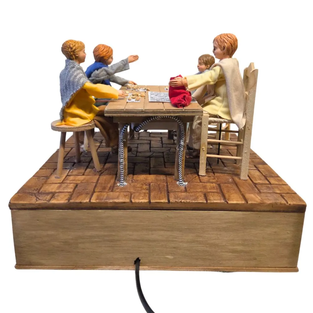 Animated Children Playing Tombola with Sound for 30 cm Nativity Figures