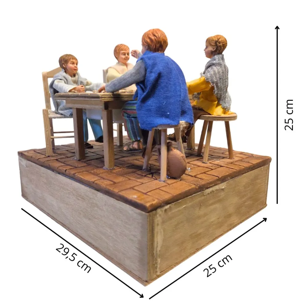 Animated Children Playing Tombola with Sound for 30 cm Nativity Figures