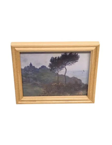 Wooden Framed Landscape Picture 7,5×6 cm for 20–30 cm Nativity Figures