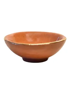 Ciotola in terracotta con bordo dorato per statue da 25-30 cm