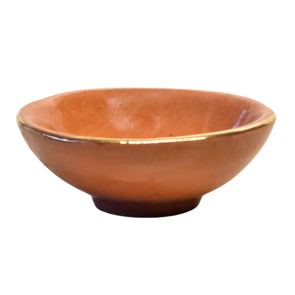 Terracotta Bowl with Gold Rim for 25–30 cm Nativity Figures