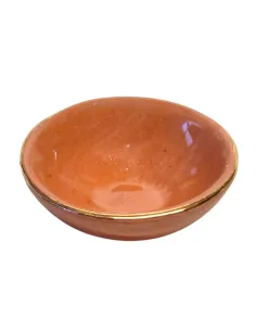 Ciotola in terracotta con bordo dorato per statue da 25-30 cm 2