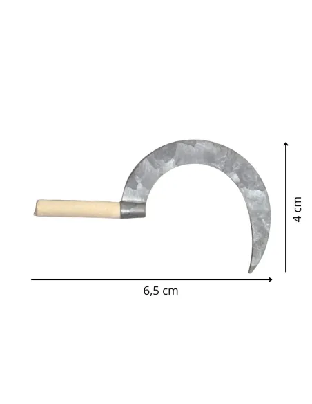 Falcetto con manico in legno per statue da 30 cm