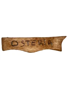 Insegna osteria in legno per statue da 8-10 cm 2