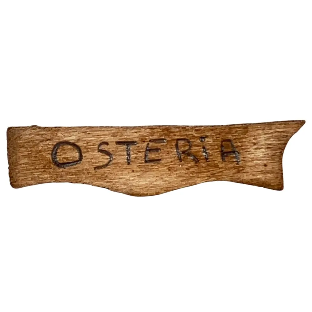 Wooden "Osteria" Sign for 8–10 cm Nativity Figures