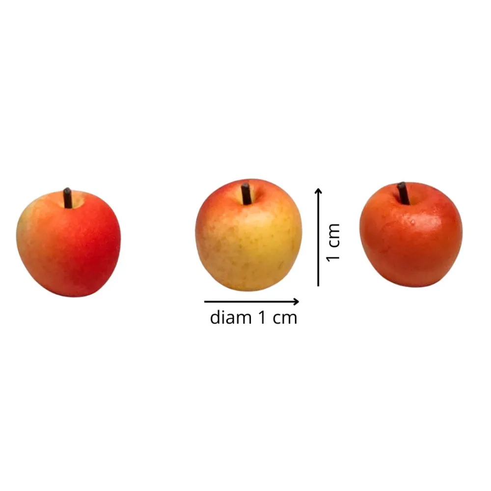 Set of 3 Two-Tone Apples for 30 cm Nativity Figures