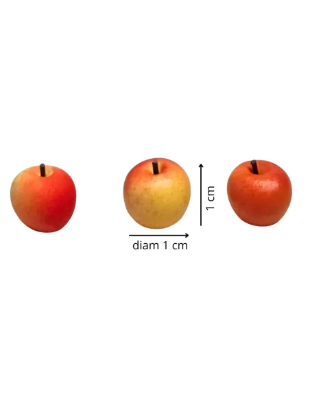 Set 3 mele bicolore per statue da 30 cm