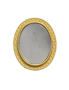 Oval Mirror with Gold-Coloured Frame for 25–30 cm Nativity Figures