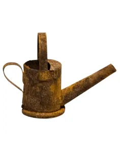 Annaffiatoio in metallo effetto ruggine per statue da 10-12 cm 2