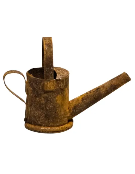 Rust-Effect Metal Watering Can for 20 cm Nativity Figures