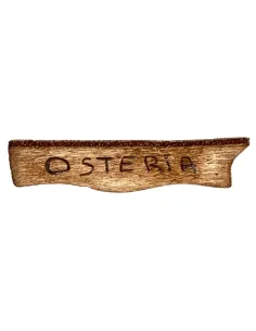 Insegna osteria in legno per statue da 8-10 cm