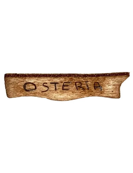 Insegna osteria in legno per statue da 8-10 cm