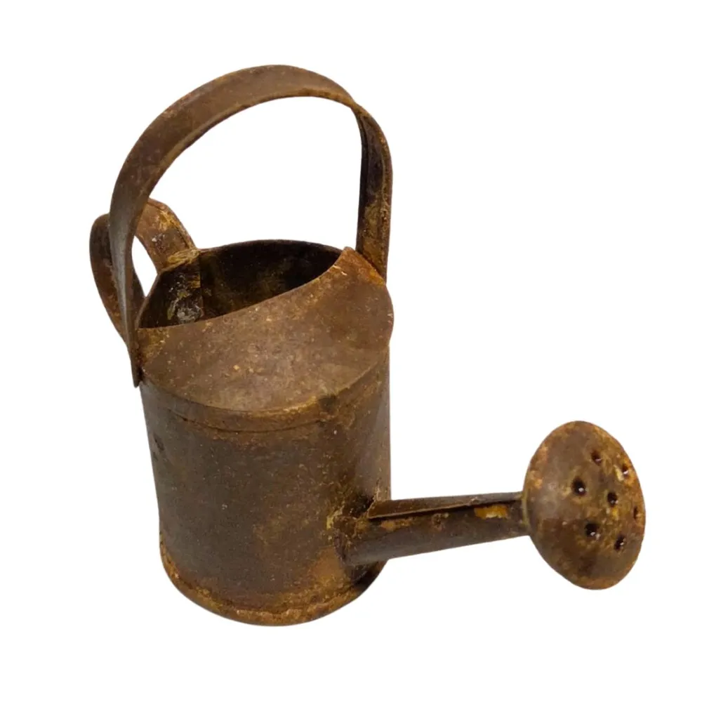 Rust-Effect Metal Watering Can for 30–35 cm Nativity Figures