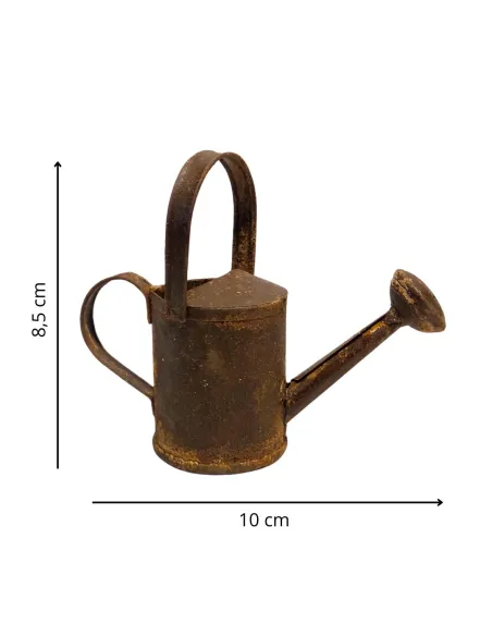 Rust-Effect Metal Watering Can for 30–35 cm Nativity Figures