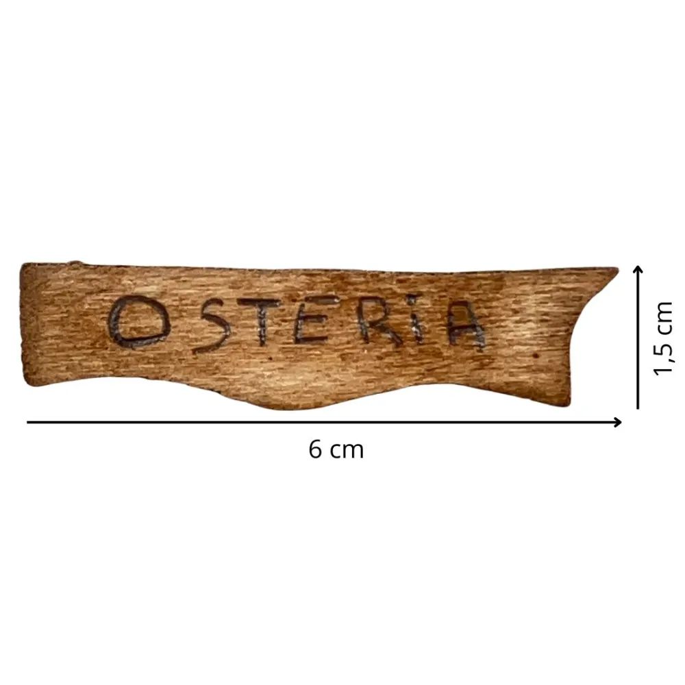 Wooden "Osteria" Sign for 8–10 cm Nativity Figures