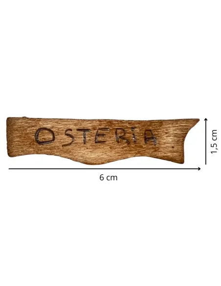 Wooden "Osteria" Sign for 8–10 cm Nativity Figures