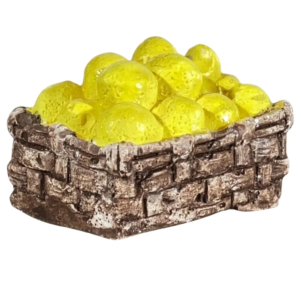 Plaster Basket with Lemons for 25–30 cm Nativity Figures