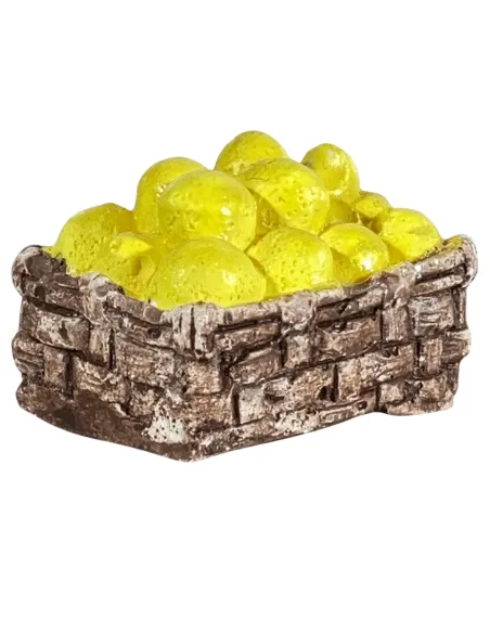 Cesto con limoni in gesso per statue da 25-30 cm