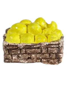 Cesto con limoni in gesso per statue da 25-30 cm 2