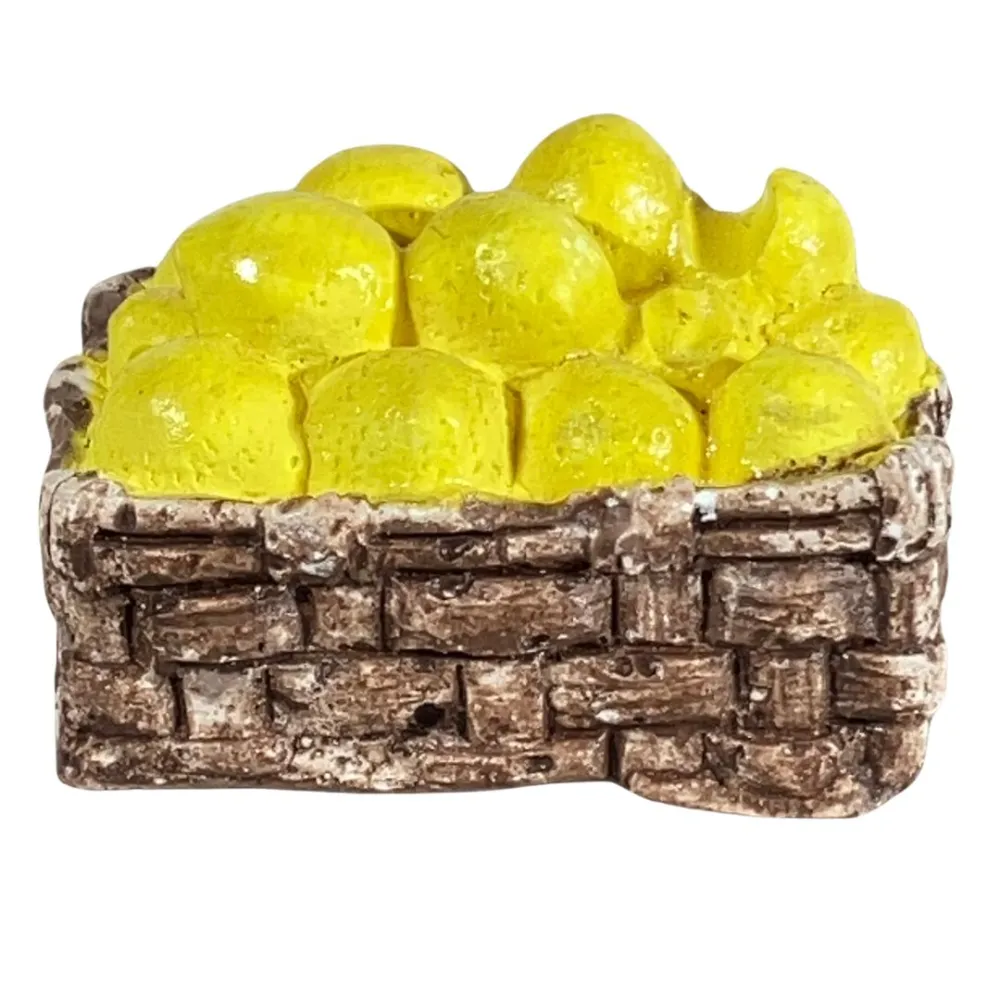 Plaster Basket with Lemons for 25–30 cm Nativity Figures