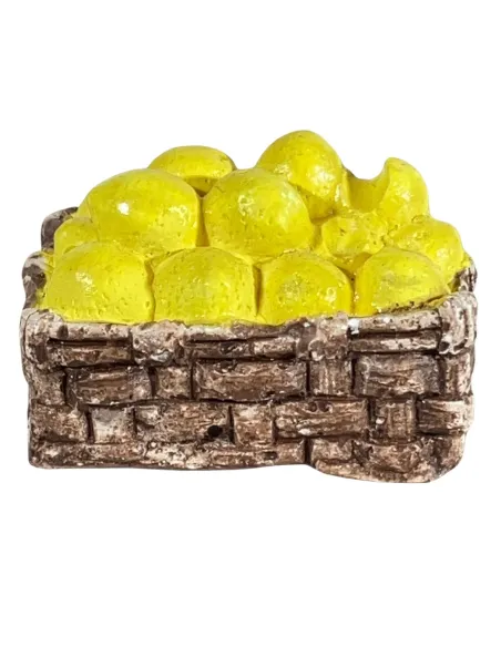 Cesto con limoni in gesso per statue da 25-30 cm