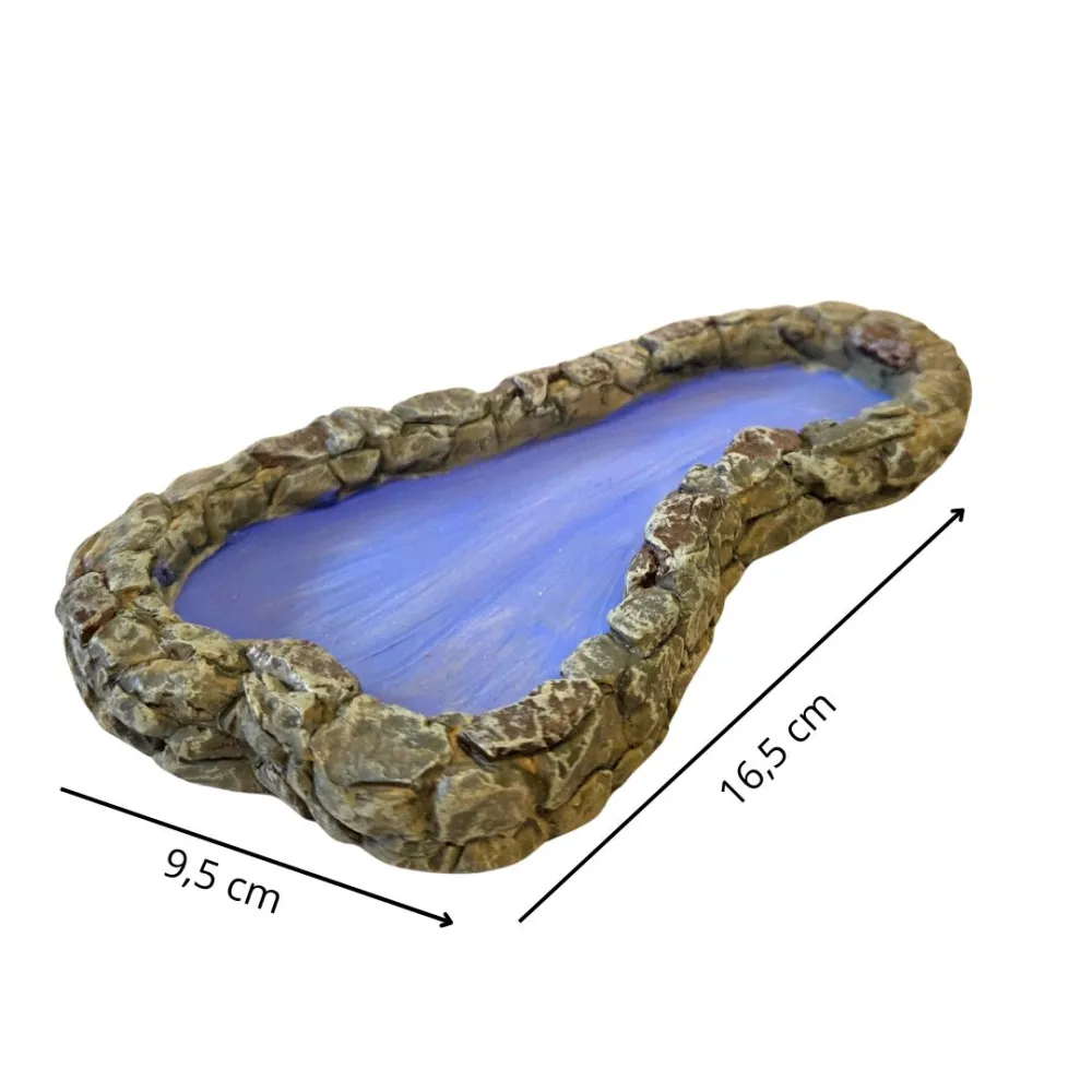 Pond with Artificial Water – for 6–10 cm Nativity Figures