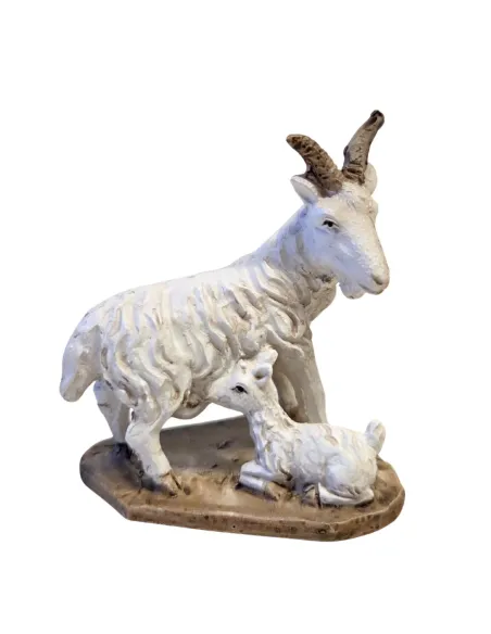 Goat and Kid Pair in Resin – for 10–12 cm Nativity Figures