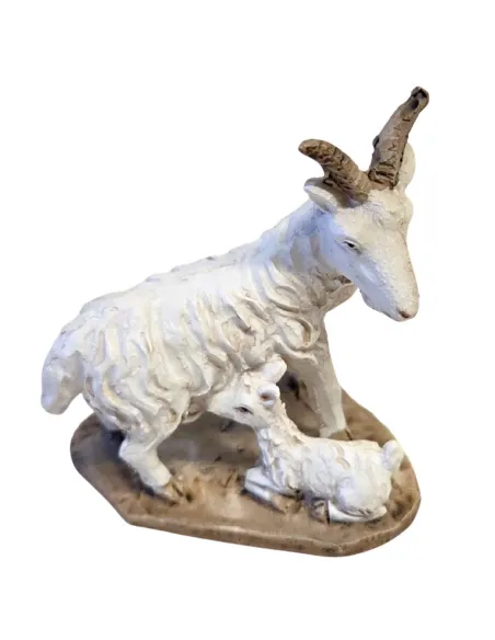 Goat and Kid Pair in Resin – for 10–12 cm Nativity Figures