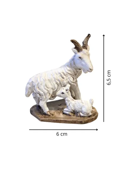 Goat and Kid Pair in Resin – for 10–12 cm Nativity Figures