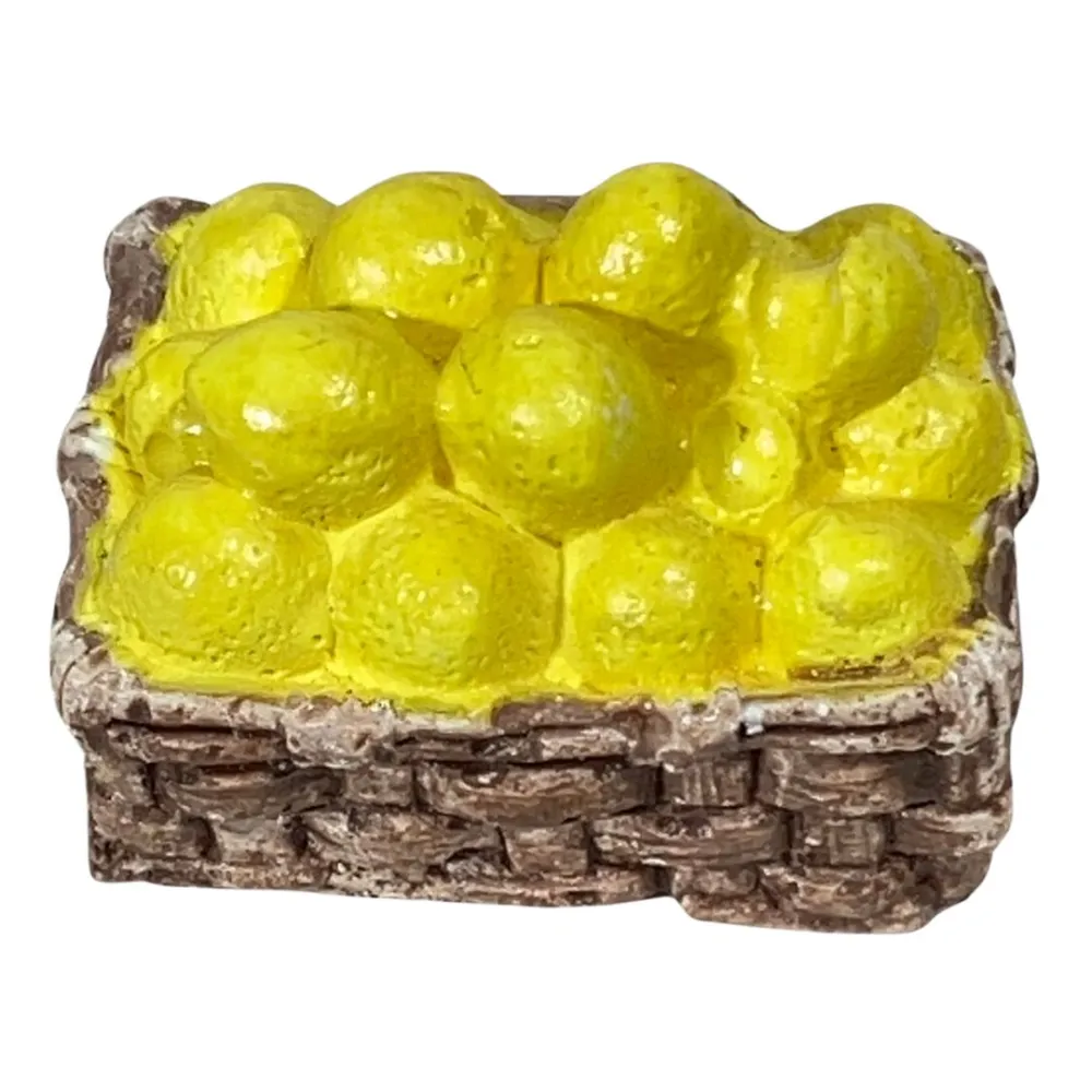 Plaster Basket with Lemons for 25–30 cm Nativity Figures